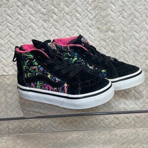 Vans Sk8 Hi Paint Splatter Toddler Skate Shoes Size 6 Skater Grunge
